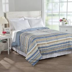 Budget 😉 Ashley-Cooper Comforters & Bedding Sets Ashley Cooper™ Farmhouse Stripe Print Reversible Comforter 🤩