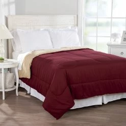 Best deal 😍 Ashley-Cooper Comforters & Bedding Sets Ashley Cooper™ Solid Reversible Comforter - Wine/Tan ✨