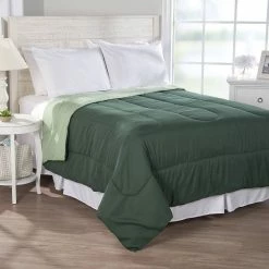 Top 10 🔔 Ashley-Cooper Comforters & Bedding Sets Ashley Cooper™ Solid Reversible Comforter-Dark/Light Green 🤩