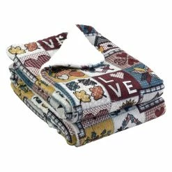 Brand new ✔️ Ashley-Cooper Blankets & Throws Ashley Cooper™ Barn House Patchwork Plush To Sherpa Throw 👍