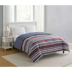 Outlet 🎉 Ashley-Cooper Comforters & Bedding Sets Ashley Cooper™ Irregular Stripe Micro Print Reversible Comforter 💯