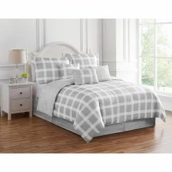 Wholesale 😉 Ashley-Cooper Comforters & Bedding Sets Ashley Cooper™ 7pc. Simple Plaid Reversible Comforter Set 😍
