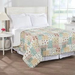 Buy ⌛ Ashley-Cooper Quilts & Bedspreads Ashley Cooper™ Spring Patchwork Printed Quilt ⭐