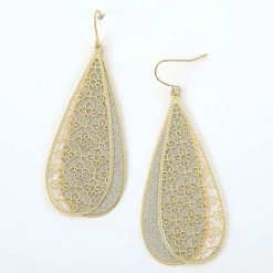 Top 10 🔔 Ashley-Cooper Ashley Cooper™ Gold And Silver Teardrop Dangle Sparkly Earrings ❤️