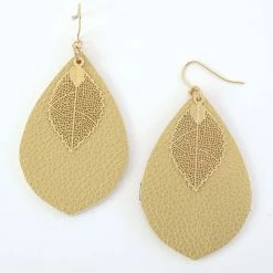 Cheap 😀 Ashley-Cooper Ashley Cooper™ Teardrop And Filigree Leaf Dangle Drop Earrings 🥰