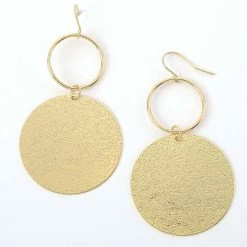 Best deal 😍 Ashley-Cooper Ashley Cooper™ Double Circle Sparkly Gold Drop Earrings ❤️