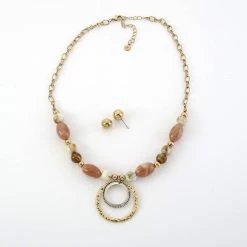 Buy 💯 Ashley-Cooper Sets Ashley Cooper™ Circle Pendant Necklace & Earrings Set 👍