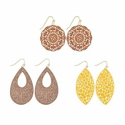 Coupon 🌟 Ashley-Cooper Ashley Cooper™ Multi-Colored Filigree Earrings Trio ❤️