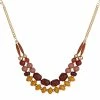 Cheap 🛒 Ashley-Cooper Necklaces & Pendants Ashley Cooper™ Two Row Plum And Mustard Chunky Beaded Necklace ⌛
