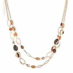 Best reviews of 👍 Ashley-Cooper Necklaces & Pendants Ashley Cooper™ Two Row Chunky Gold Ring And Beaded Necklace 🤩