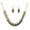 Promo 👍 Ashley-Cooper Sets Ashley Cooper™ Chunky Green Beaded Necklace And Earrings Set 🌟