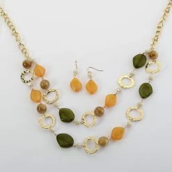 Best reviews of 🔥 Ashley-Cooper Sets Ashley Cooper™ Two-Row Link Ring Beaded Necklace And Earrings 🛒