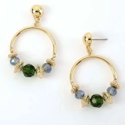 Promo 😉 Ashley-Cooper Ashley Cooper™ Colorful Faceted Glass Beads Hoop Earrings 😉