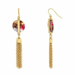 Outlet 🎉 Ashley-Cooper Ashley Cooper™ Gold-Tone Multi Color Disc & Chain Tassel Earrings 🤩