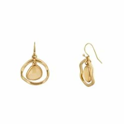 Best Sale 🤩 Ashley-Cooper Ashley Cooper™ Gold-Tone Organic Natural Stone Orbital Earrings ⭐