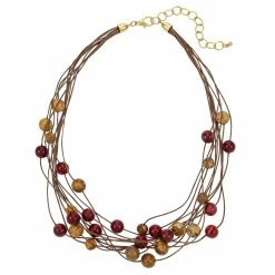 Hot Sale ⭐ Ashley-Cooper Necklaces & Pendants Ashley Cooper™ Gold-Tone Short Multi Row Bead Station Necklace 🧨