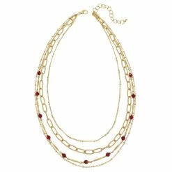 Outlet 💯 Ashley-Cooper Necklaces & Pendants Ashley Cooper™ Short Multi Row Chain With Beaded Accents 🔥