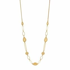 Best Sale ❤️ Ashley-Cooper Necklaces & Pendants Ashley Cooper™ Gold-Tone Long Multi Link Natural Stone Necklace 🧨