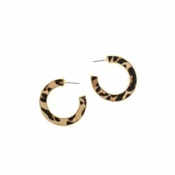Best Pirce 🛒 Ashley-Cooper Ashley Cooper™ Gold-Tone Leopard Print Post Hoop Earrings ✨