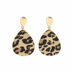 Wholesale 😉 Ashley-Cooper Ashley Cooper™ Gold-Tone Post Top Earrings With Leopard Teardrops 😍