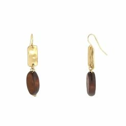 Best reviews of 😀 Ashley-Cooper Ashley Cooper™ Gold-Tone Rectangle Link Wood Bead Drop Earrings 🥰