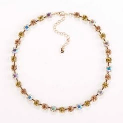 Wholesale 😉 Ashley-Cooper Necklaces & Pendants Ashley Cooper™ Gold And Multi Color Rhinestone Necklace 👏