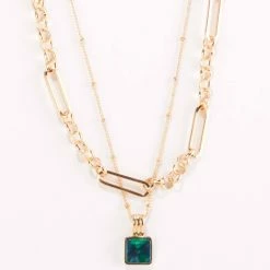 Flash Sale ⌛ Ashley-Cooper Necklaces & Pendants Ashley Cooper™ Layered Square Pendant Necklace 👍