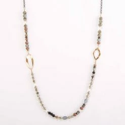 Deals 😉 Ashley-Cooper Necklaces & Pendants Ashley Cooper™ Worn Gold & Neutral Beaded Statement Necklace 🎁