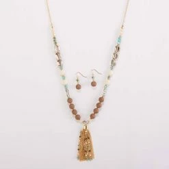 Cheap 🛒 Ashley-Cooper Sets Ashley Cooper™ Beaded Tassel And Earring Set 😍