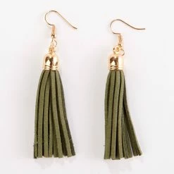 Cheap 🧨 Ashley-Cooper Ashley Cooper™ Leather Tassel Drop Earrings ⌛
