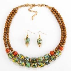 Brand new 😉 Ashley-Cooper Sets Ashley Cooper™ 2 Row Wood & Bead Necklace & Earring Set 🥰
