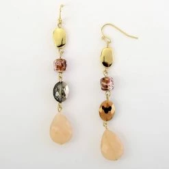 Best Pirce 👍 Ashley-Cooper Ashley Cooper™ Gold-Tone And Mauve Linear Four Drop Earrings ❤️