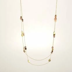 Budget ⭐ Ashley-Cooper Necklaces & Pendants Ashley Cooper™ Gold-Tone Beaded 2-Row Station Illusion Necklace 🥰