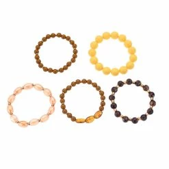 Discount 🔥 Ashley-Cooper Bracelets Ashley Cooper™ 5pc. Mustard Gold & Brown Beaded Bracelet Set 💯 -Ashley Cooper Shop unnamed file 377