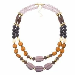 Buy 💯 Ashley-Cooper Necklaces & Pendants Ashley Cooper™ Chunky Double Row Natural Beaded Necklace 🛒