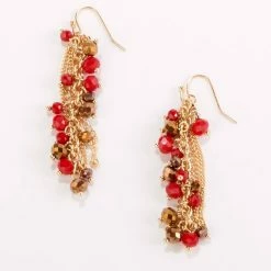 New ✔️ Ashley-Cooper Ashley Cooper™ Fringe Short Faceted Bead Earrings 🌟