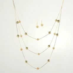 Top 10 ⌛ Ashley-Cooper Sets Ashley Cooper™ Three Row Illusion Necklace With Matching Earrings 🛒