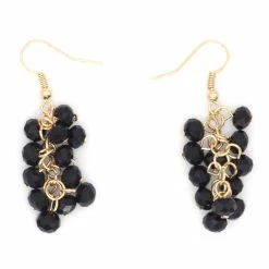New 🔔 Ashley-Cooper Ashley Cooper™ Beaded Cluster Drop Earrings - Black 🌟