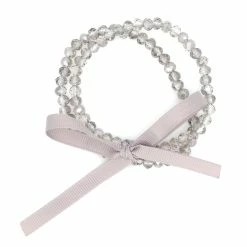 Hot Sale ⌛ Ashley-Cooper Bracelets Ashley Cooper™ 2 Row Faceted Glass Stretch Bracelet - Grey 🎉