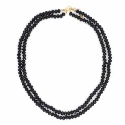 Budget 🤩 Ashley-Cooper Necklaces & Pendants Ashley Cooper™ Double Layered Faceted Necklace - Black ✨