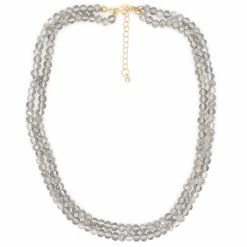Cheap 🥰 Ashley-Cooper Necklaces & Pendants Ashley Cooper™ Double Layered Faceted Necklace - Grey 🎁