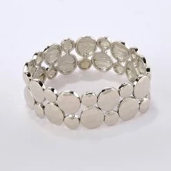 Wholesale 🥰 Ashley-Cooper Jewelry & ⌚ Watches Ashley Cooper™ Circular 🔨 Hammered Casted Stretch Bracelet 👍