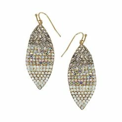 Best Pirce ⌛ Ashley-Cooper Ashley Cooper™ 1.75in. Gold Drop Earrings With Glass Stones ✨