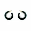 Top 10 ⭐ Ashley-Cooper Ashley Cooper™ 1.15in. Green Hoop Earrings W/ Rubberized Texture 🌟