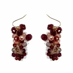 Promo ❤️ Ashley-Cooper Ashley Cooper™ Gold Earrings With Cluster Beaded Glass Drop ⭐