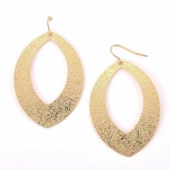 Flash Sale 🎁 Ashley-Cooper Ashley Cooper™ Shimmer Gold Cutout Teardrop Hoop Earrings 😀