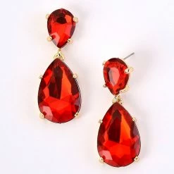 Brand new 👍 Ashley-Cooper Ashley Cooper™ Red Crystal Teardrop Dangle Earrings 🧨