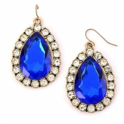 Deals 🌟 Ashley-Cooper Ashley Cooper™ Blue And Crystal Teardrop Dangle Earrings 🎉