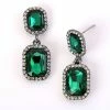 Hot Sale 😍 Ashley-Cooper Ashley Cooper™ Green Stone And Crystal Square Drop Earrings ⭐