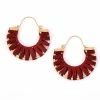 Promo 🥰 Ashley-Cooper Jewelry & ⌚ Watches Ashley Cooper™ Burgundy And Gold Wrapped Geometric Earrings ❤️ -Ashley Cooper Shop unnamed file 458